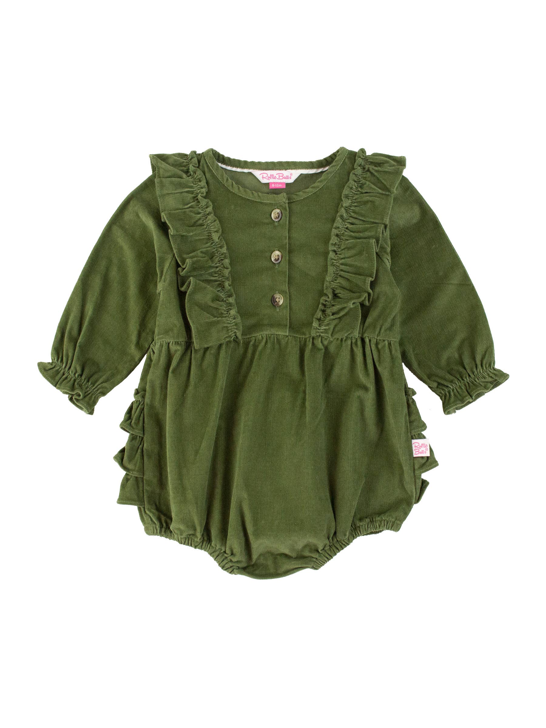 Baby girl olive fashion green romper