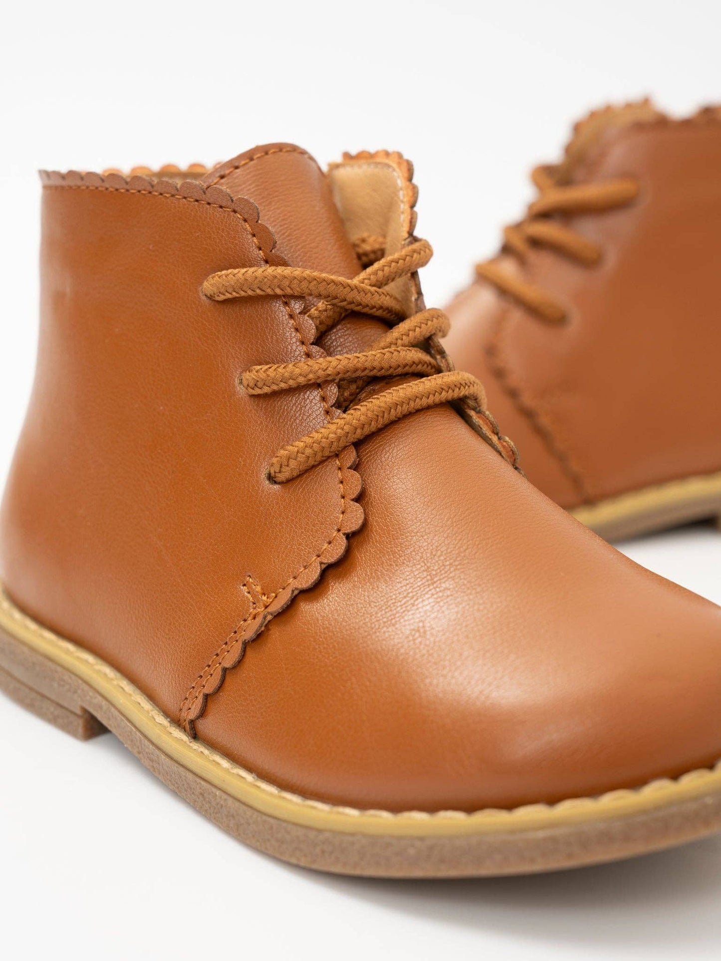 Marie Nicole Clothing - Cinnamon Scallop Trim Boot