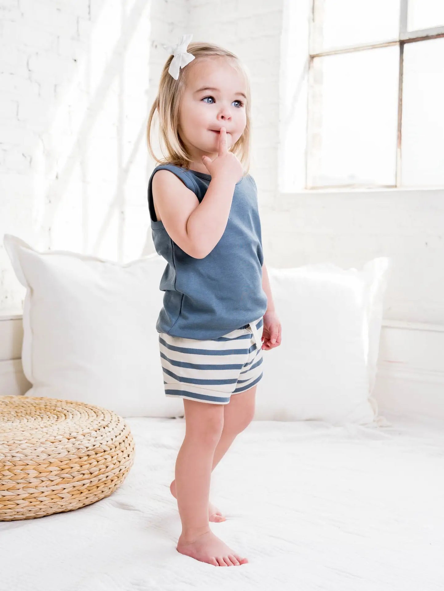 Colored Organics - Organic Baby and Kids Leni Tank - Harbor