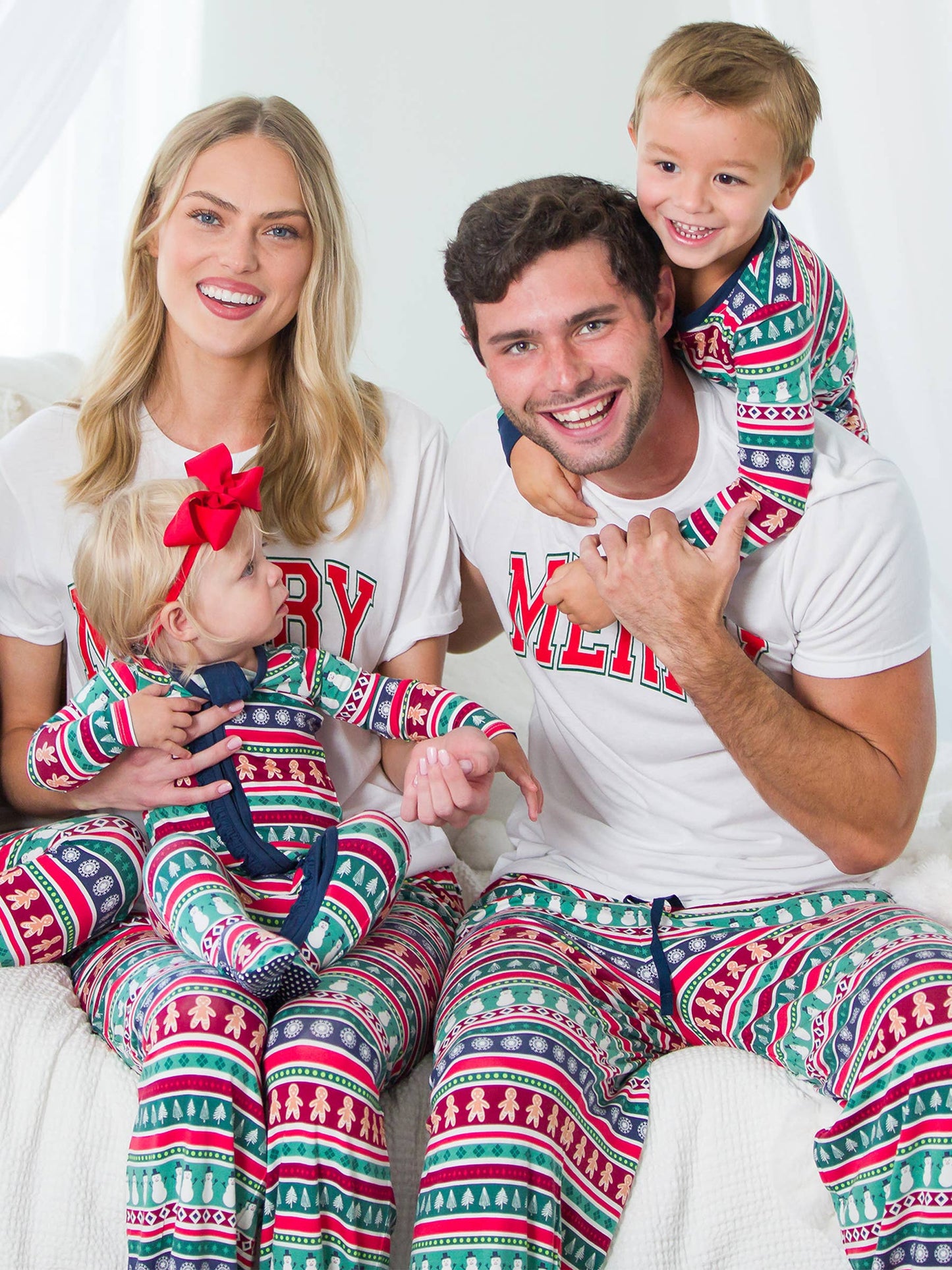 RuffleButts + RuggedButts - Toddler Girls Fair Isle Friends Bamboo Viscose Ruffle Long Sleeve Pajama Set