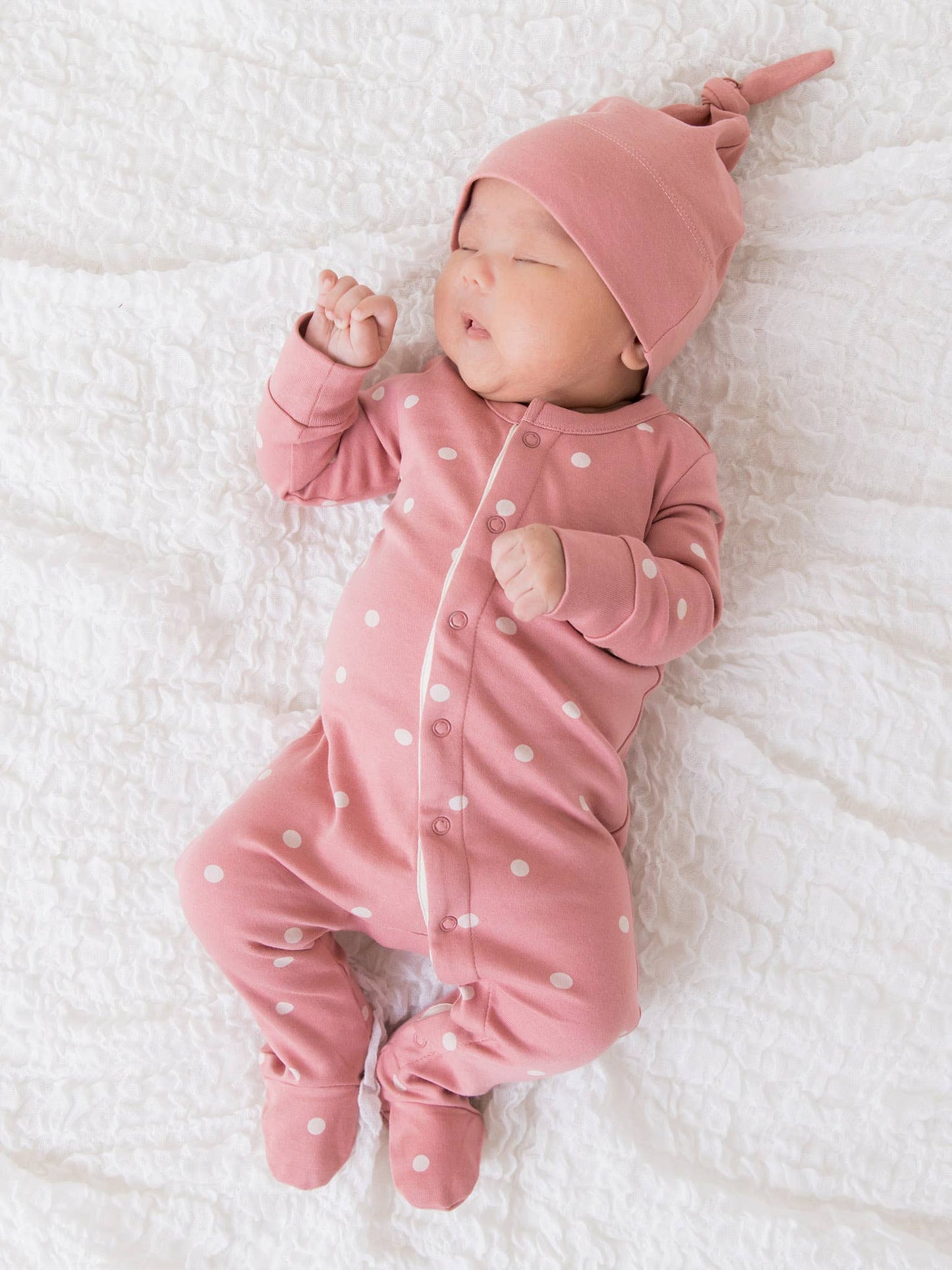 Colored Organics - Classic Knotted Hat - Rose