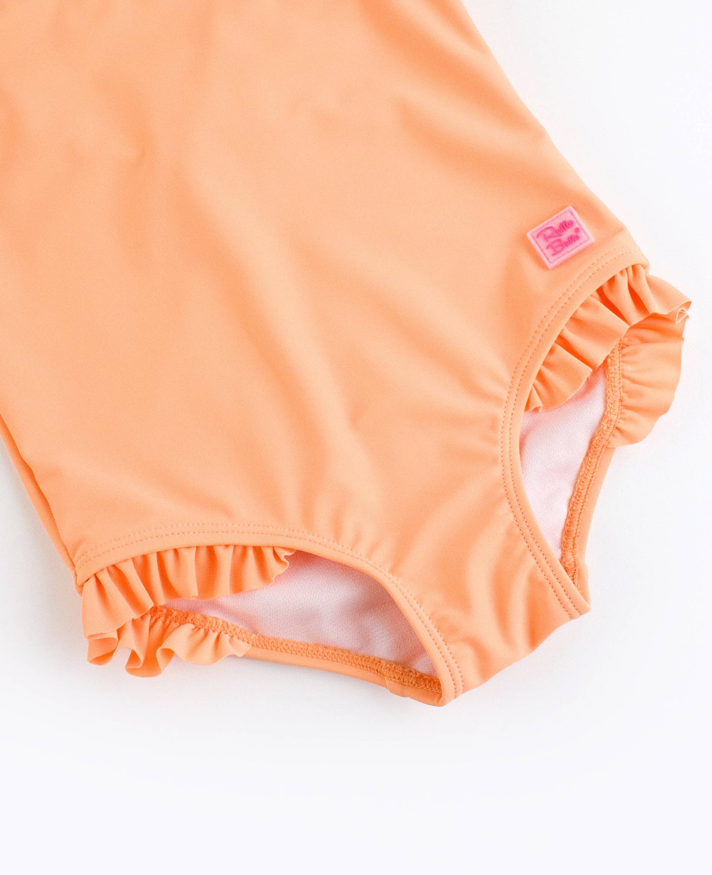 RuffleButts - Girls Melon Tie Shoulder One Piece