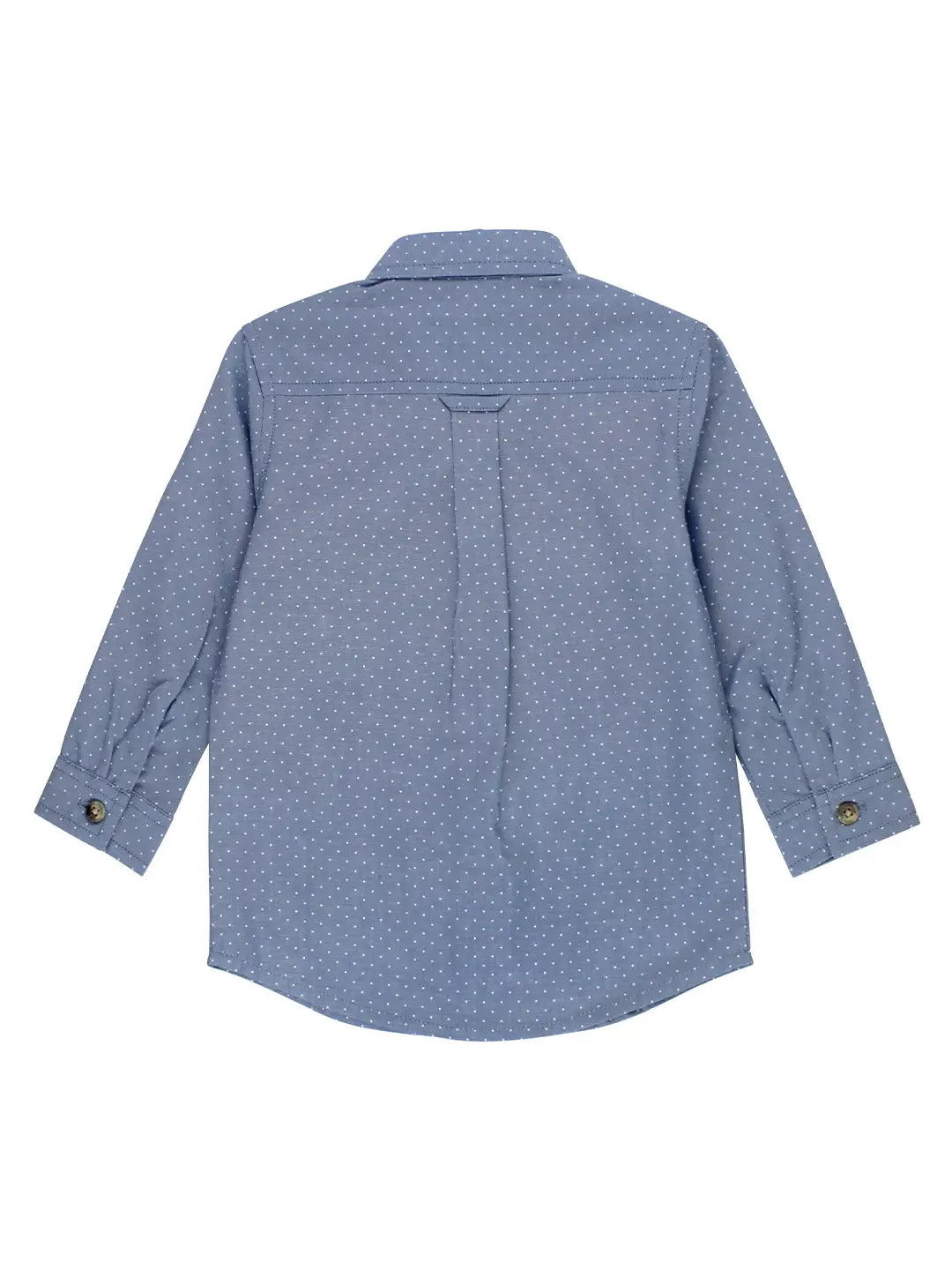 Chambray Dots Long Sleeve Button Down