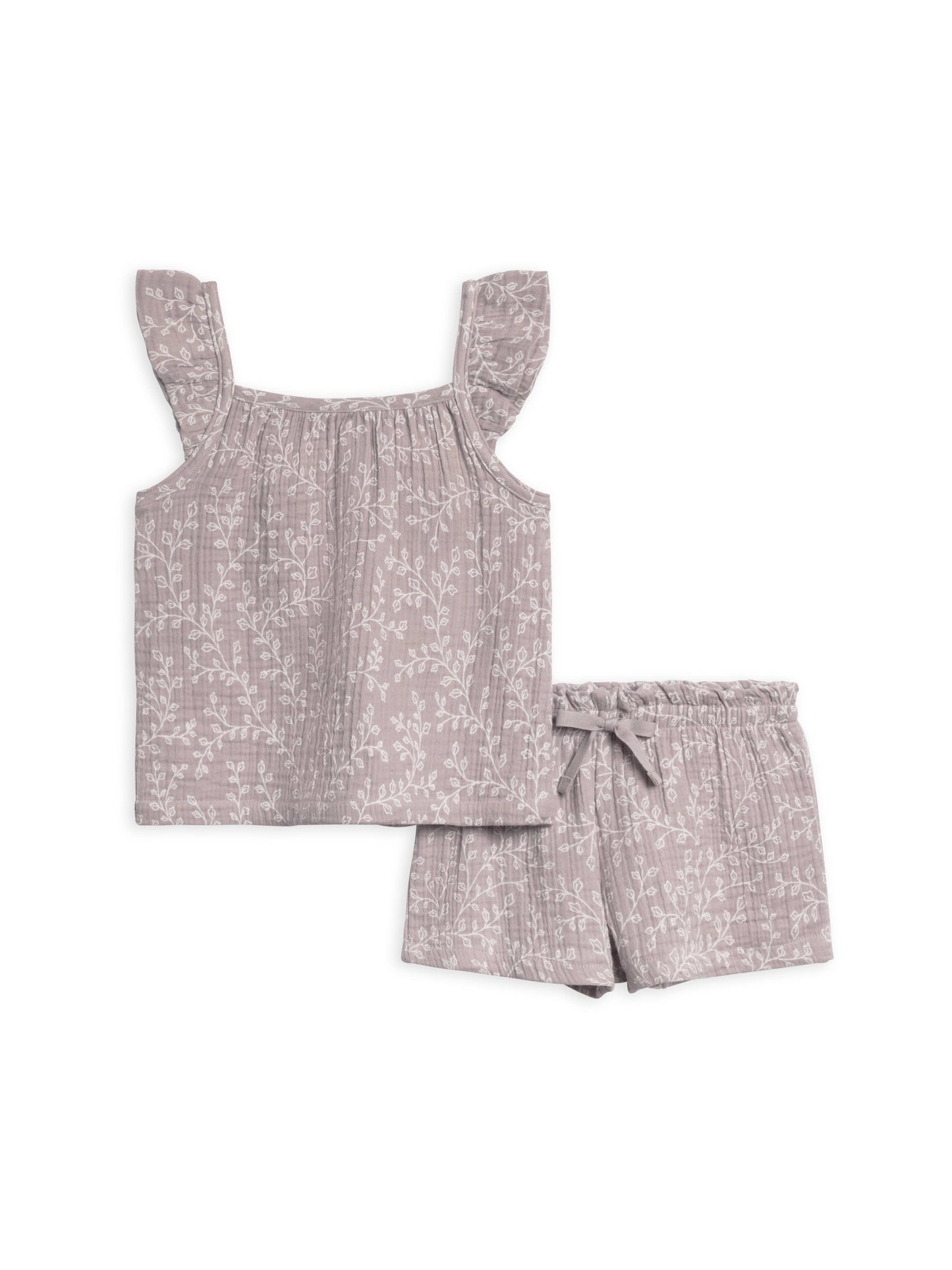 Colored Organics - Organic Nora Muslin Tank & Short Set - Lucia Floral/Lilla