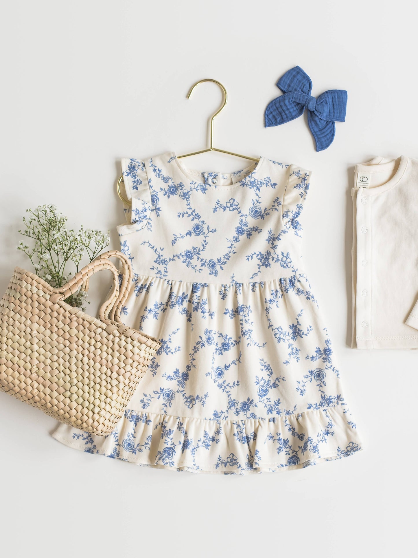 Colored Organics - Organic Baby & Kids Tilly Tiered Dress - Serena Floral/Rain