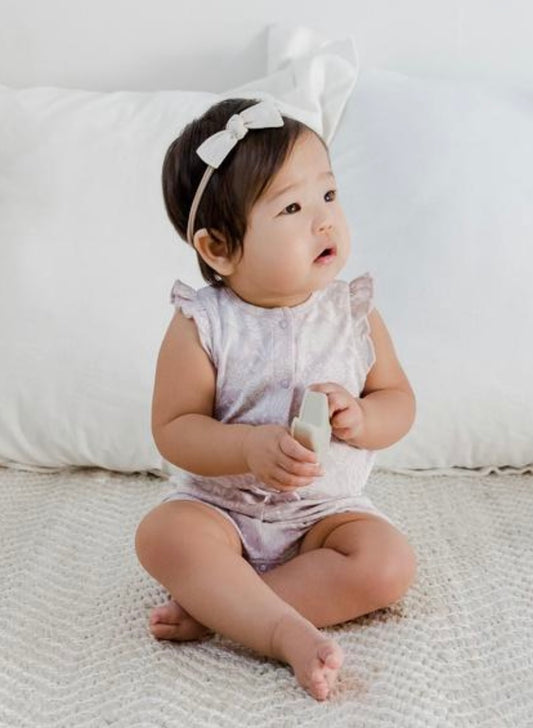 Colored Organics - Amelia Romper - Coral Reef / Wisteria
