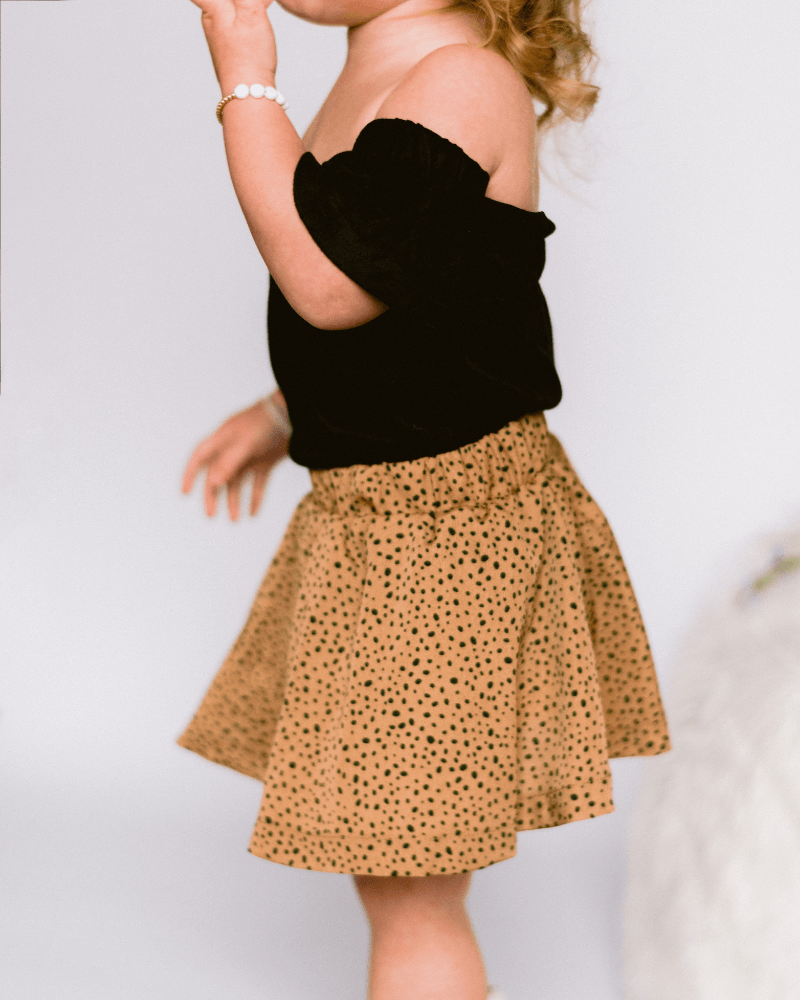 Bailey's Blossoms - Macee Mini Skater Skirt - Safari