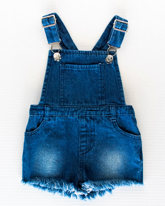Bailey's Blossoms - Genie Denim Overalls - Dark Denim