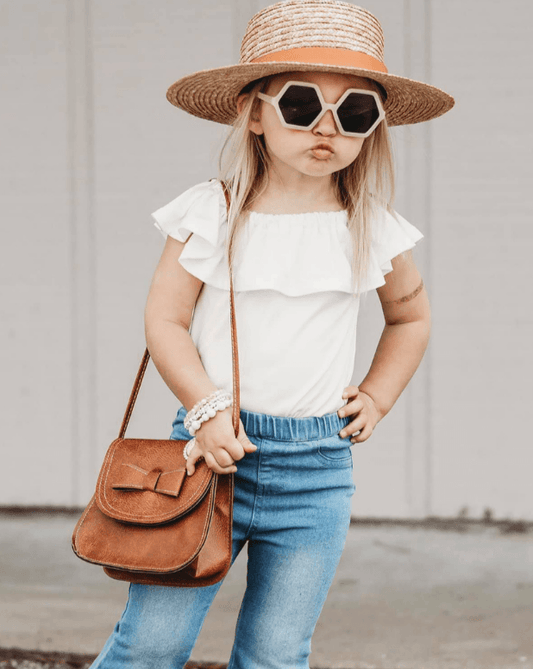 Isla Flutter Sleeve Leotard - White