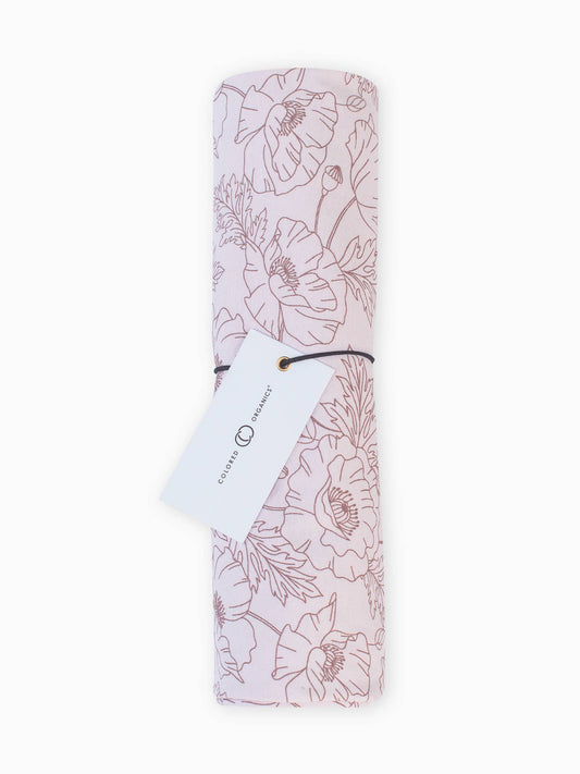 Colored Organics - Swaddle Blanket - Poppy Floral / Lavender
