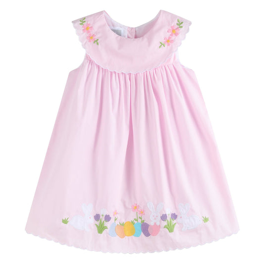 Lil Cactus - Pink Easter Applique Dress
