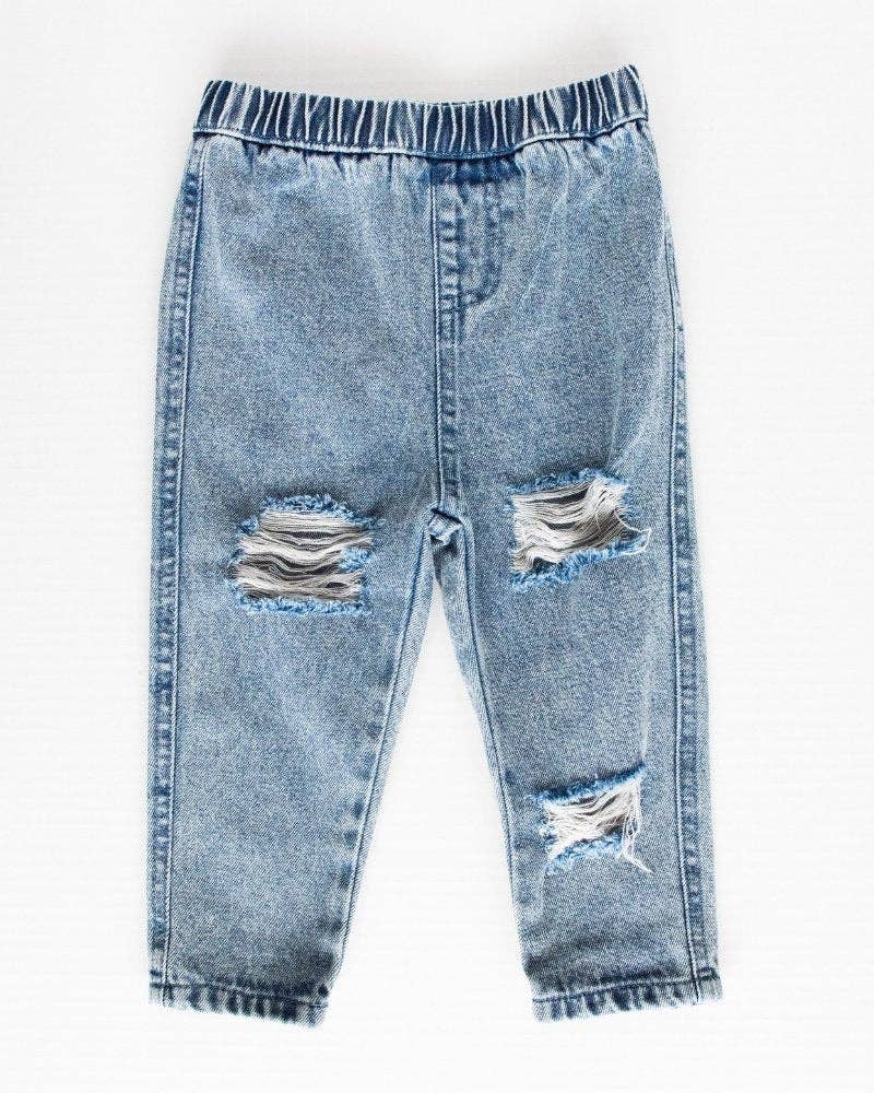Bailey's Blossoms - Frankie Distressed Denim Jeans - Acid Wash