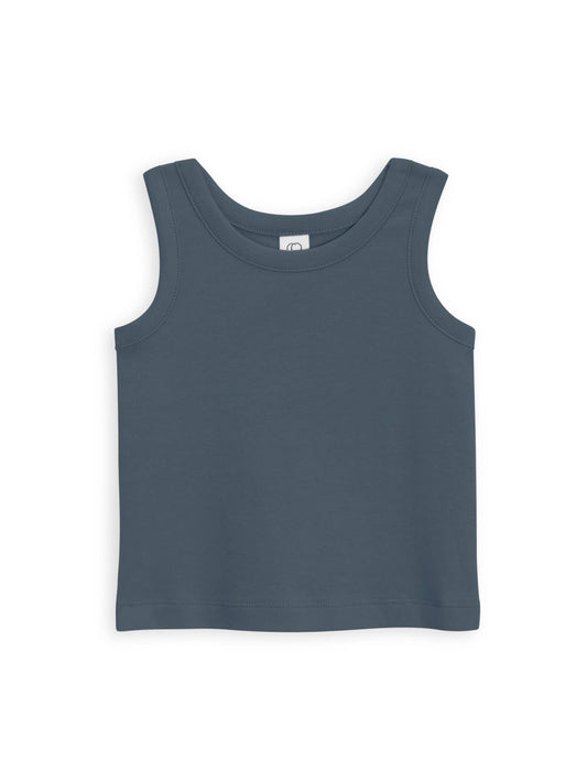 Colored Organics - Organic Baby and Kids Leni Tank - Harbor