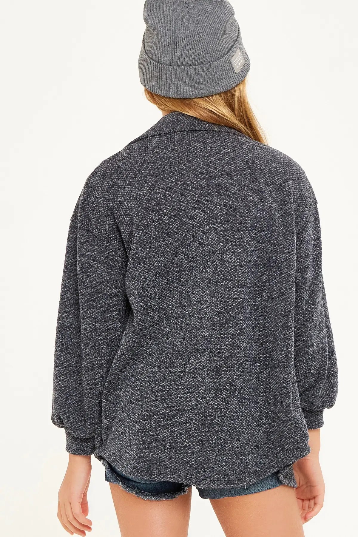 Solid Chest Pocket Shacket -Muave, Taupe, Charcoal