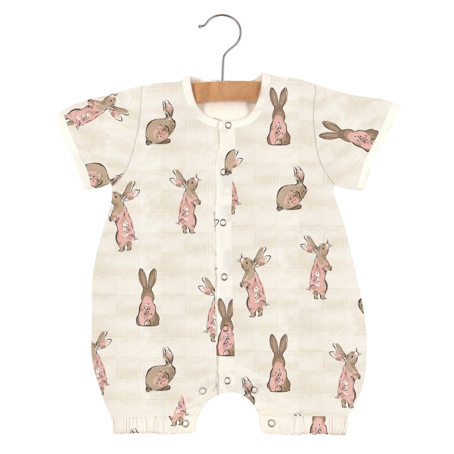 Newcastle Classics - Powder Pink Bunnies Bamboo Mini Romper