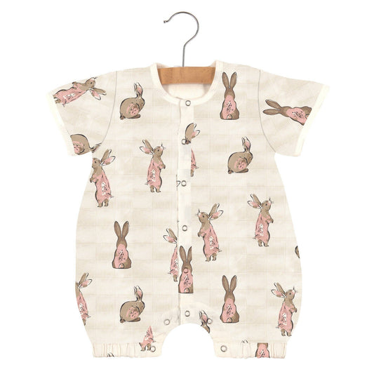 Newcastle Classics - Powder Pink Bunnies Bamboo Mini Romper