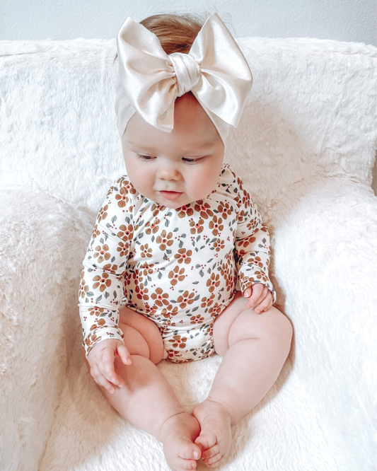 Bailey's Blossoms - Livee Long Sleeve Leotard - Wine Berry Floral