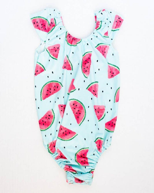Bailey's Blossoms - Maggie Cap Sleeve Leotard - Watermelon