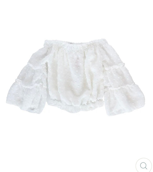 Bailey's Blossoms Savanna Off-the-Shoulder Top - White