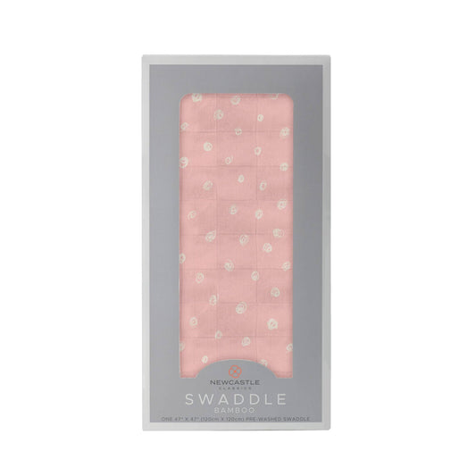 Newcastle Classics - Pink Pearl Polka Dot Bamboo Swaddle
