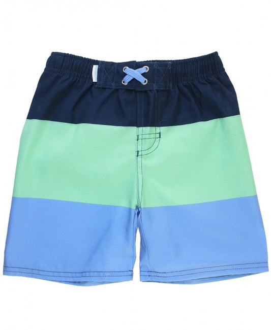 RuggedButts Mint & Blue Color Block Swim Trunks