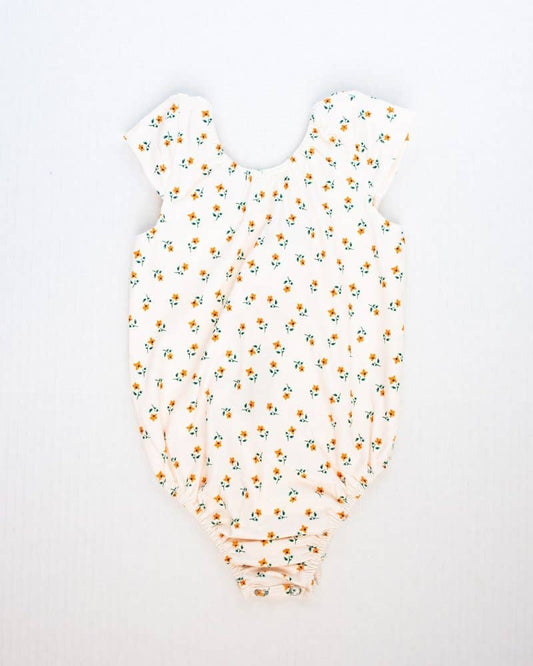 Bailey's Blossoms - Maggie Cap Sleeve Leotard - California Poppy