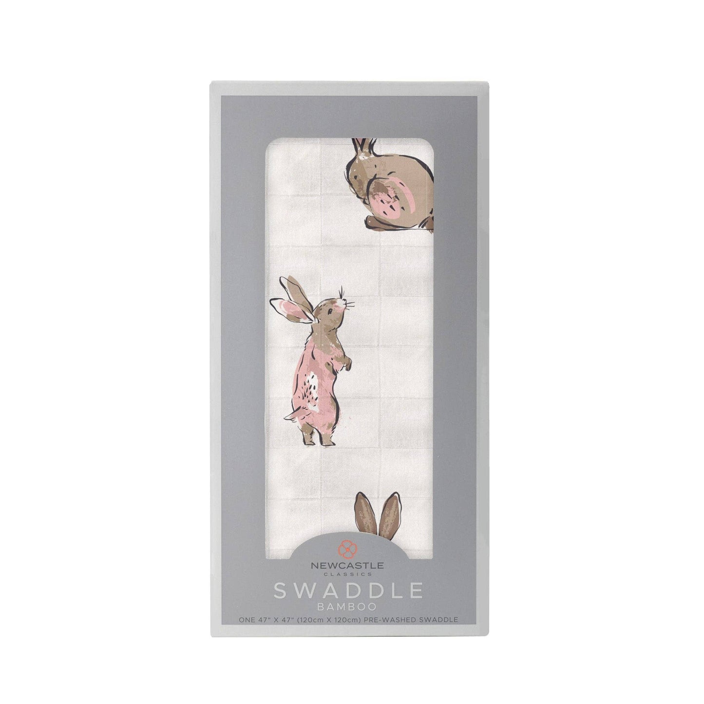 Newcastle Classics - Powder Pink Bunnies Swaddle