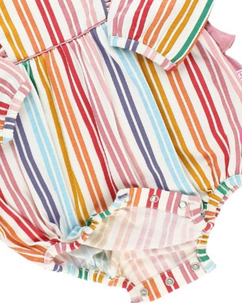 RuffleButts Fairytale Rainbow Waterfall Bubble Romper