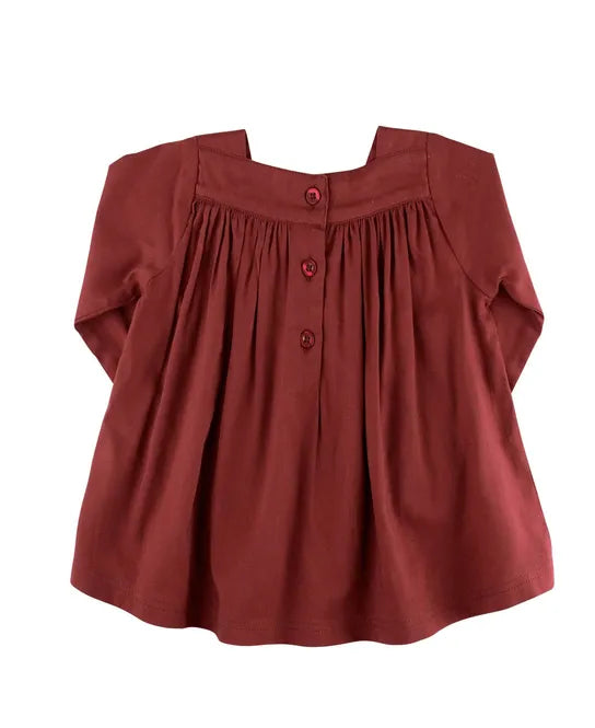 Square Neck Top - Spruce, Rosewood