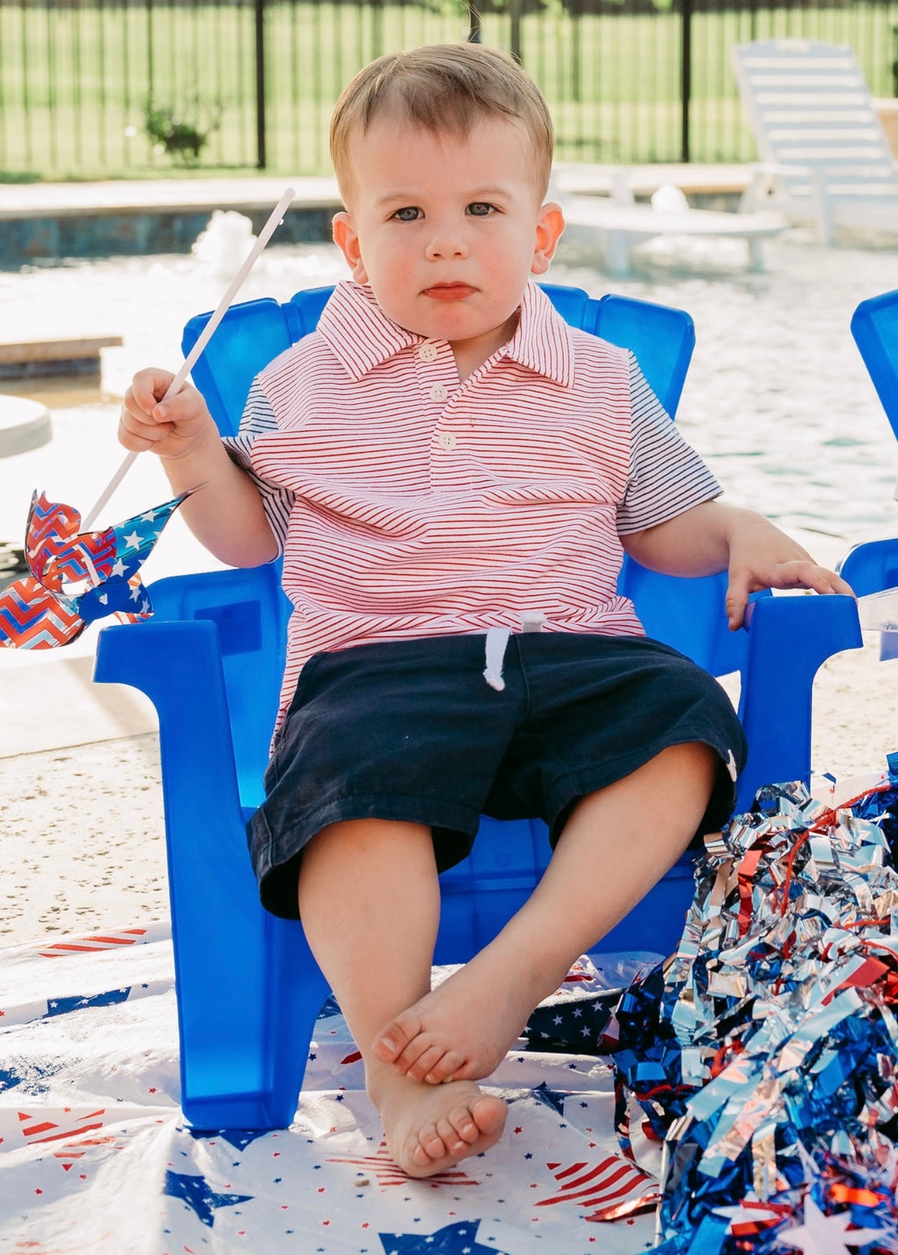 Me & Henry - Red stripe Polo