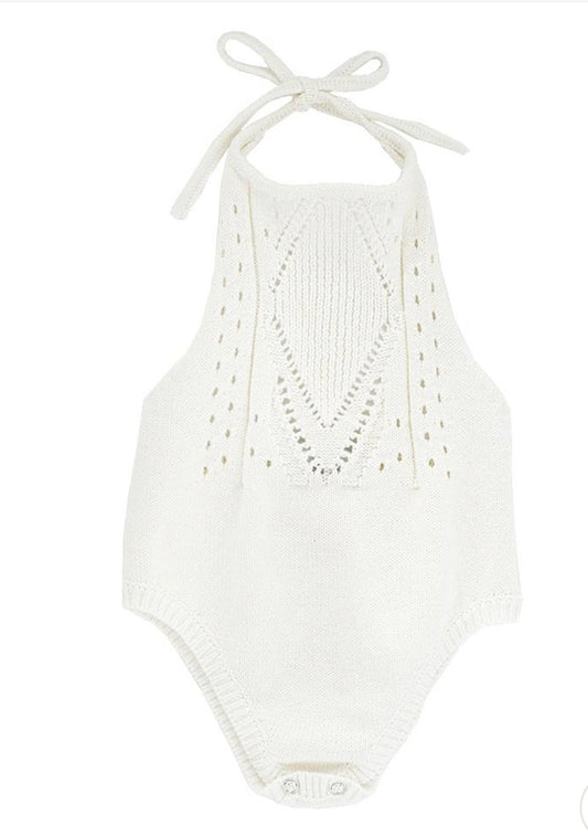 Bailey's Blossoms: Drake Crochet Halter - Gardenia
