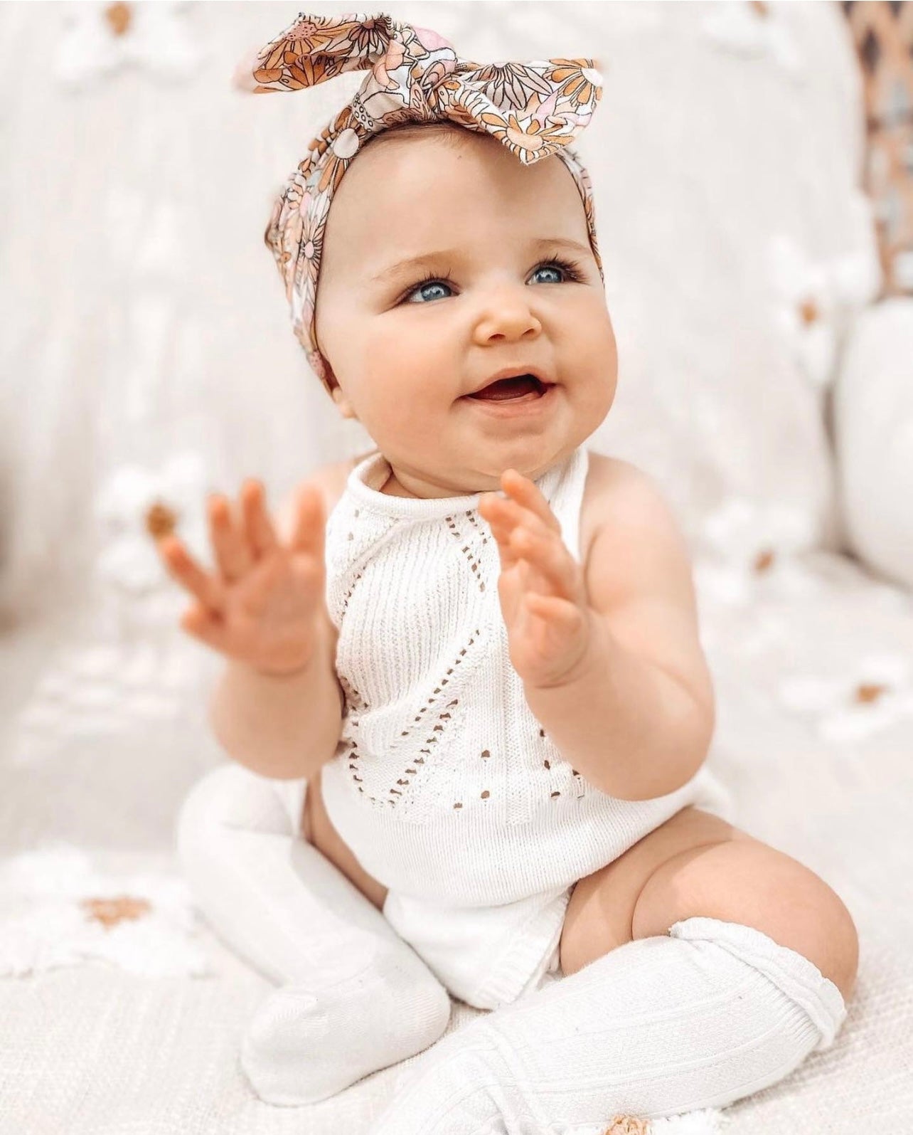 Bailey's Blossoms: Drake Crochet Halter - Gardenia