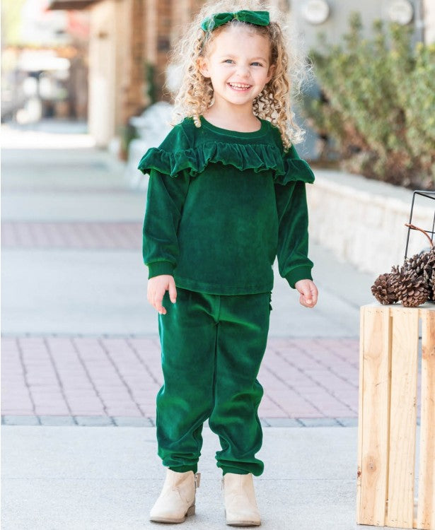 Evergreen Velour Jogger Set