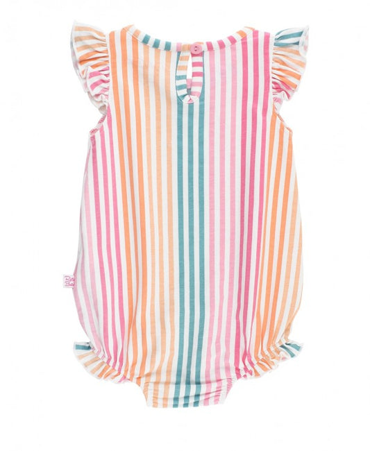 RuffleButts Daydream Stripe Flutter Bodysuit