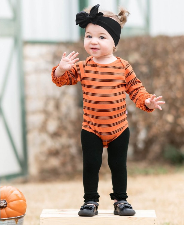 Black Footless Ruffle Tights