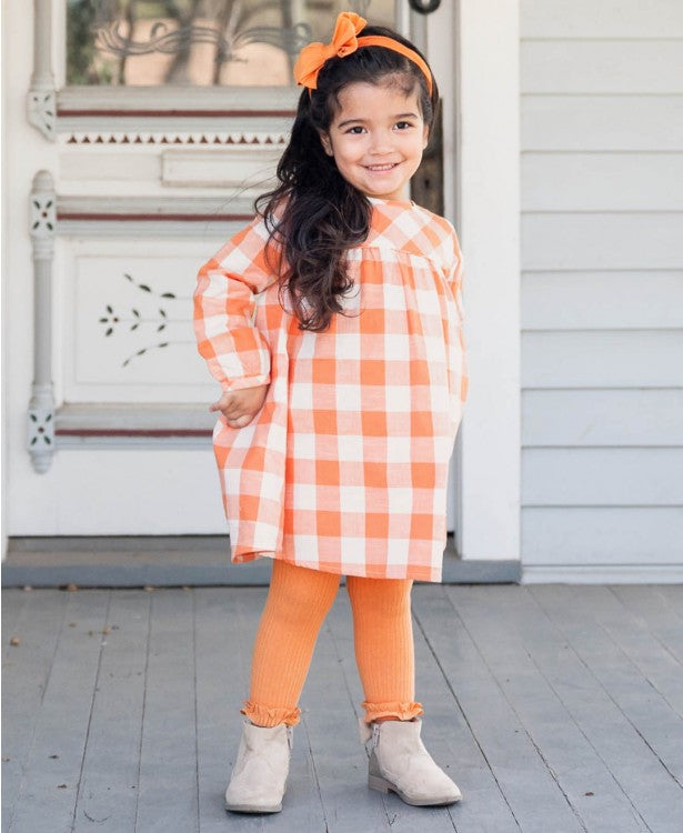 Cider Ribbed Footless Ruffle Tights