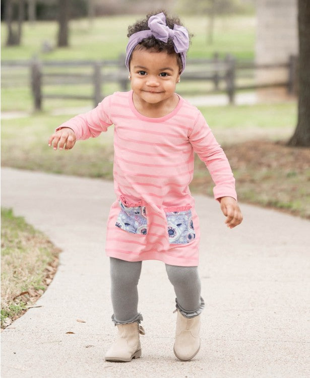 Gray Footless Ruffle Tights