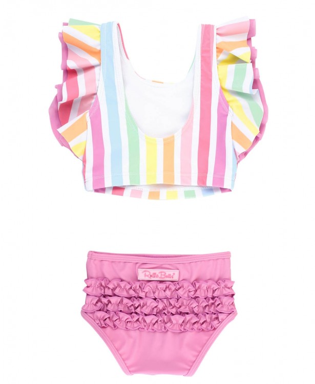 RuffleButts - Rainbow Dream Orchid Butterfly Tankini