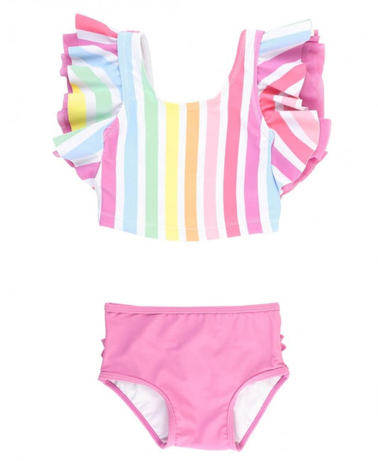 RuffleButts - Rainbow Dream Orchid Butterfly Tankini
