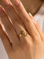 Flânerie by MAIQ - Arther 18K Gold Non-Tarnish Abstract Thin Ring