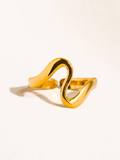 Flânerie by MAIQ - Arther 18K Gold Non-Tarnish Abstract Thin Ring
