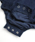 RuffleButts + RuggedButts - Baby Girls Dark Navy Stretch Corduroy Waterfall Bubble Romper