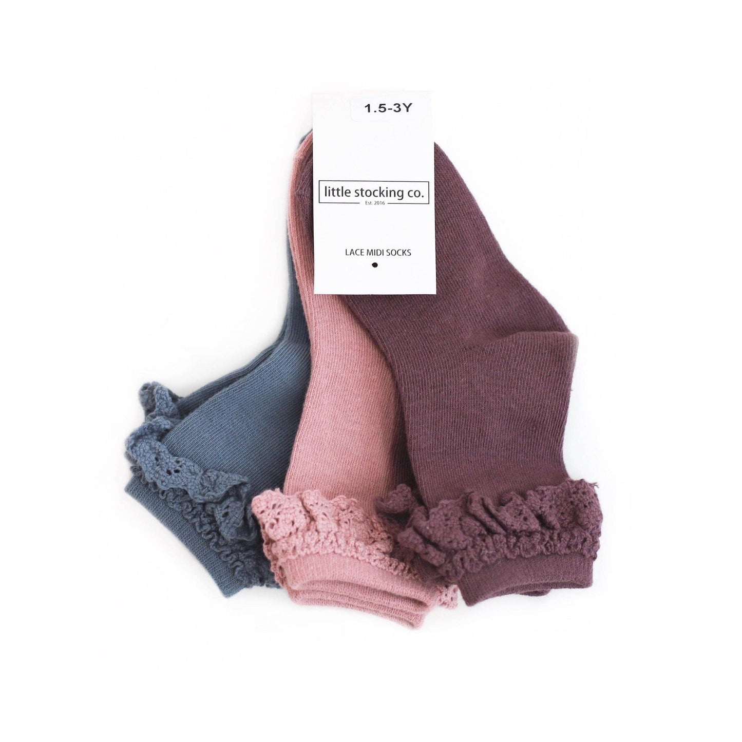 Little Stocking Co. - Daydreamer Lace Midi Sock 3-pack: 6-18 MONTHS