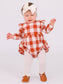 RuffleButts + RuggedButts - Baby Girls Rust Plaid Woven Flutter Bubble Romper