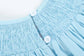 Lil Cactus - Blue Santa Smocked Bishop Dress