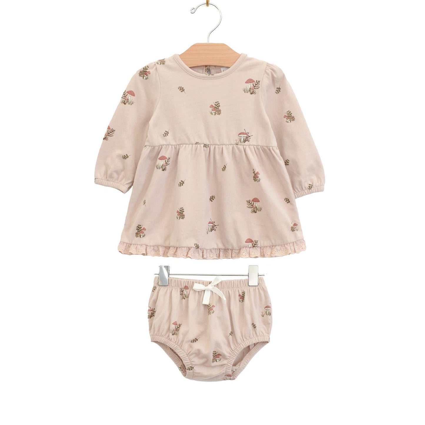 City Mouse Studio - Tunic Lace Set- Blush Mushrooms