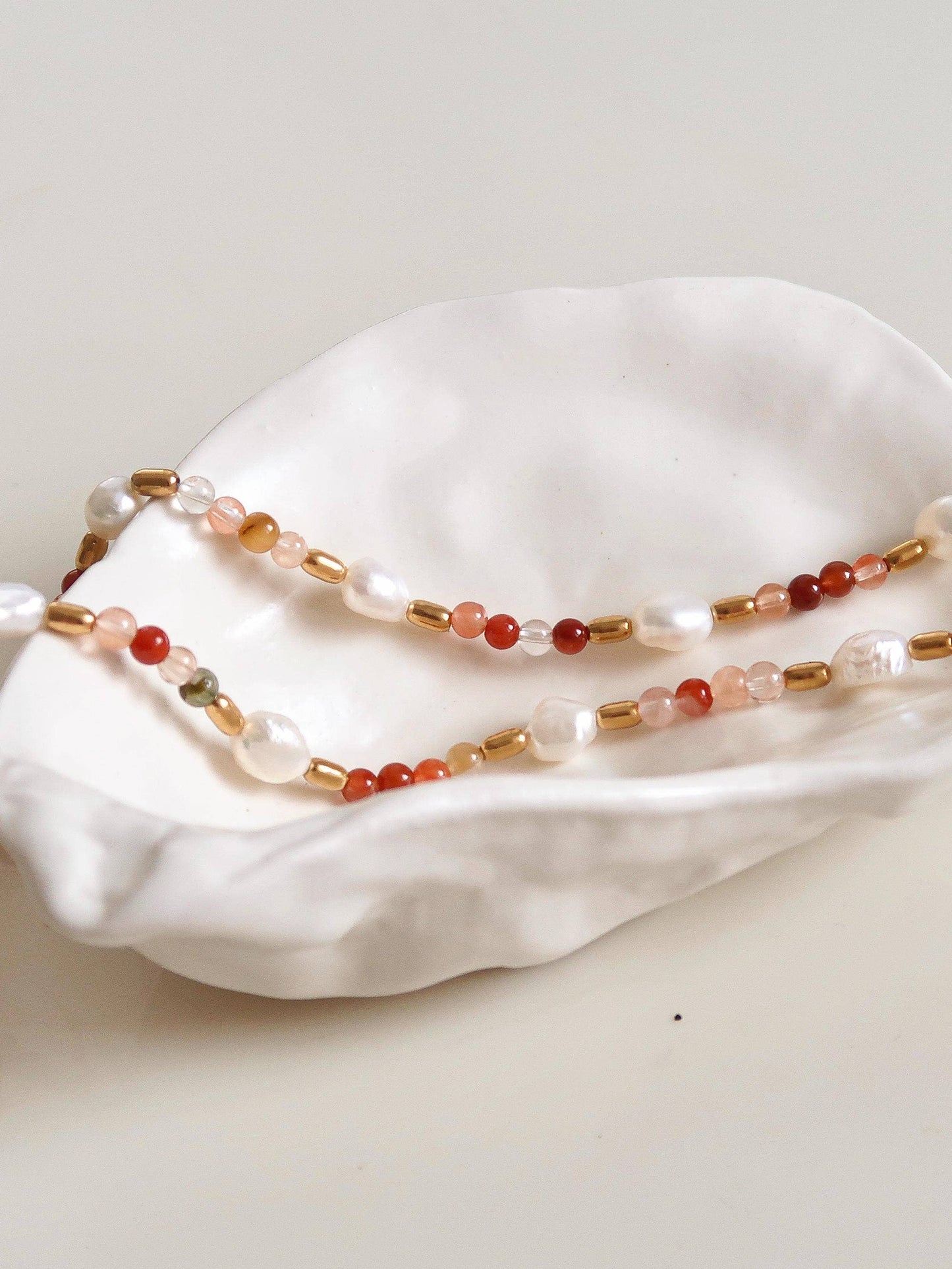 Flânerie by MAIQ - 18K Non-Tarnish Bohemian Stone and Bead Bracelet