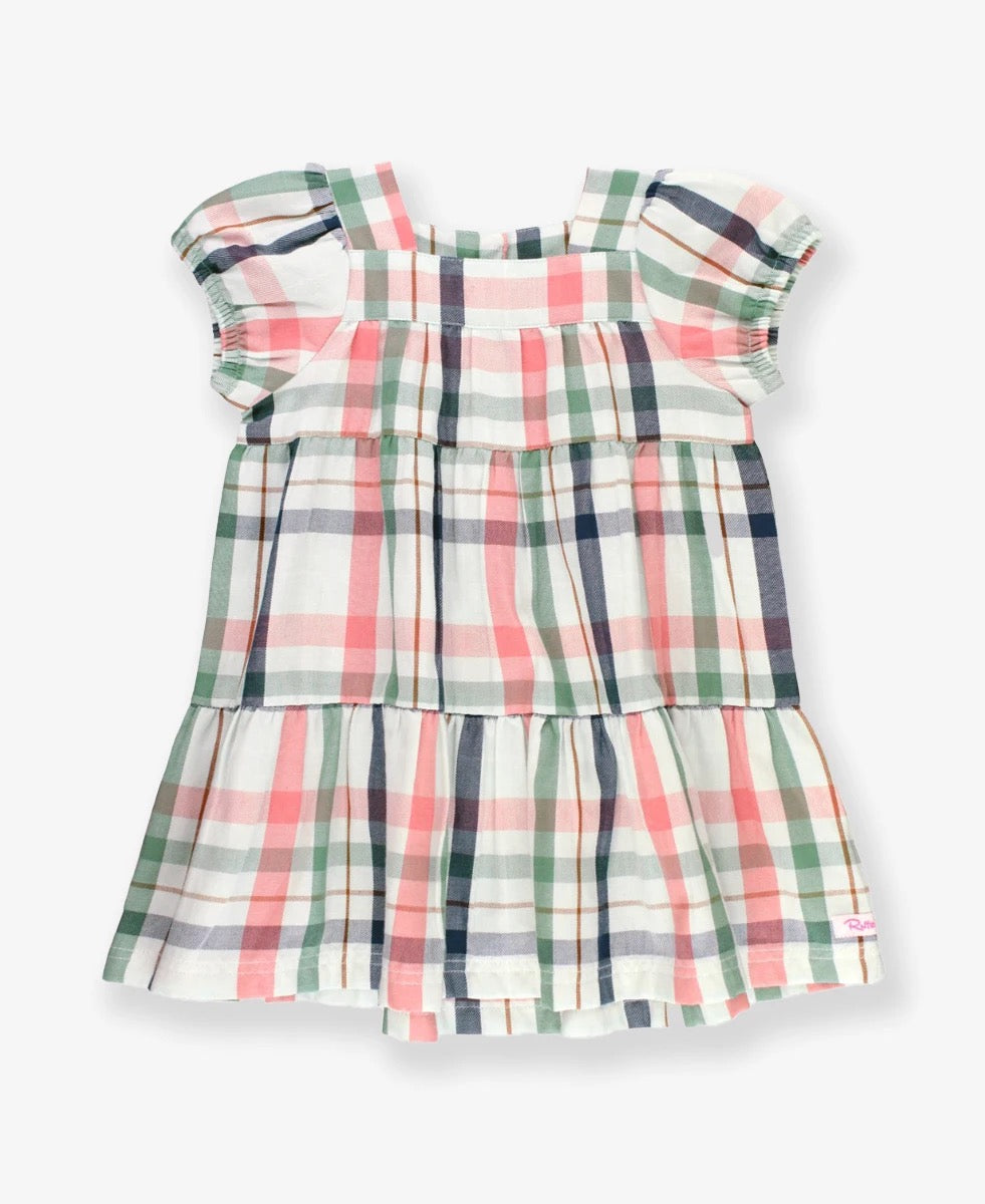 Puff Short Sleeve Tiered Dress