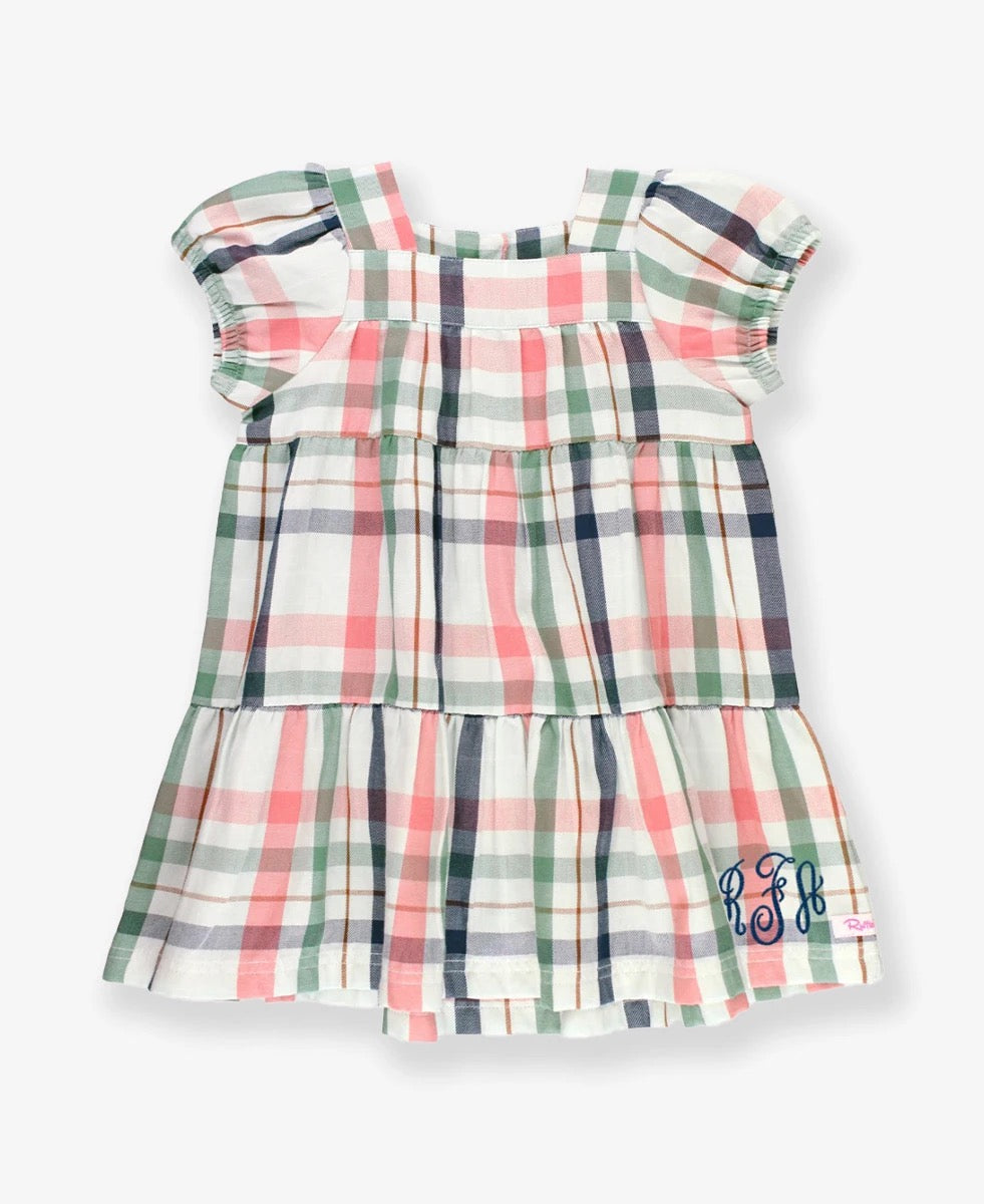 Puff Short Sleeve Tiered Dress