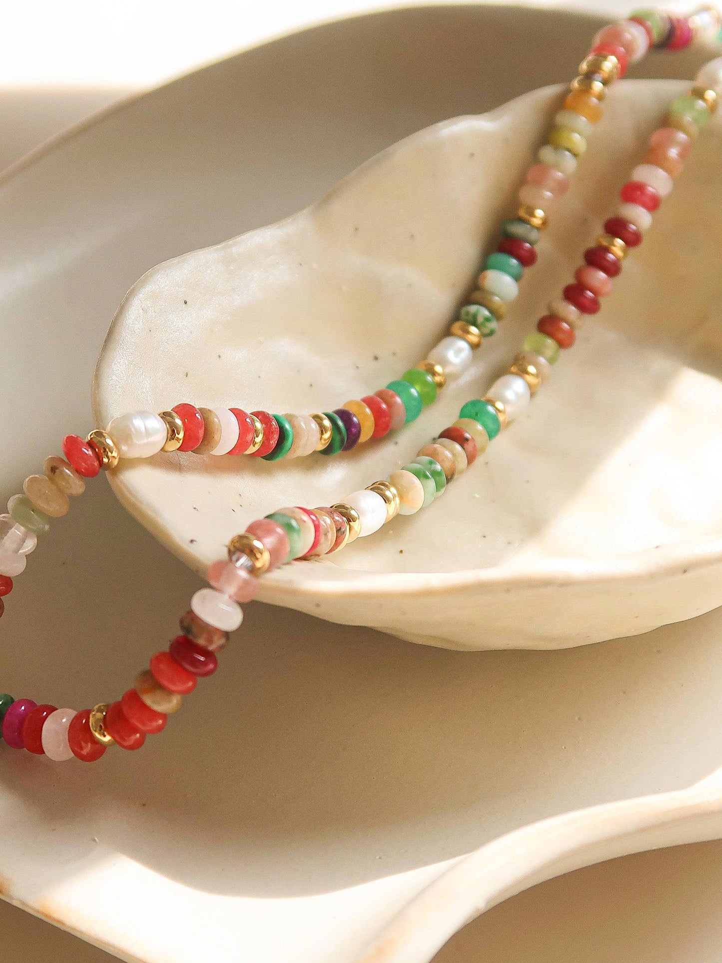 Flânerie by MAIQ - Sunny Non-Tarnish Boho Color Beaded Necklace